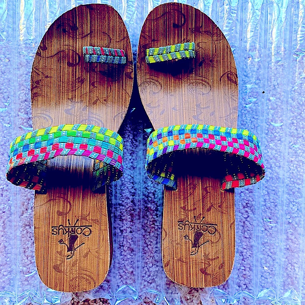 NWOT. Corkys multi colored sandals. - Picture 1 of 5